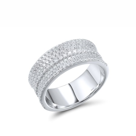 Sterling Silver Ring White Cubic Zirconia (R307693WCZSL925) - US 6