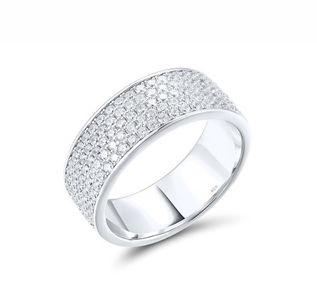 Sterling Silver Ring White Cubic Zirconia (R307700WCZSL925) - US 6