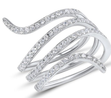 Sterling Silver Ring Created white sapphire (R307775CWSSL925)