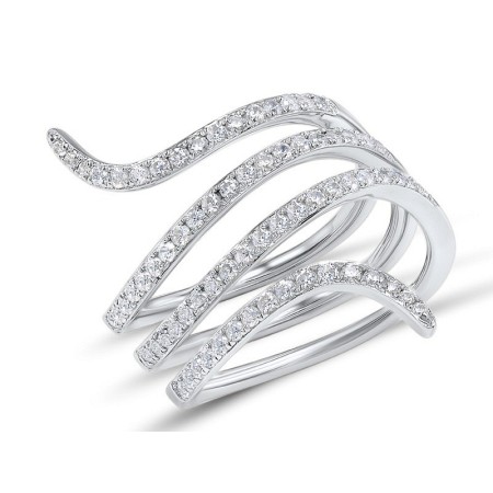 Sterling Silver Ring Created white sapphire (R307775CWSSL925)