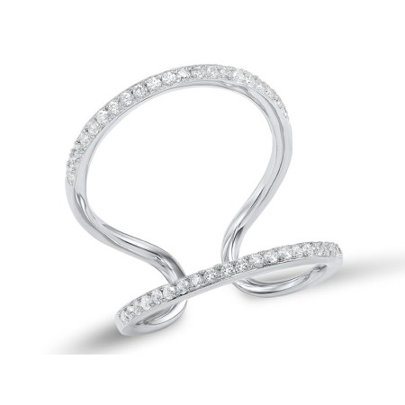 Sterling Silver Ring Created white sapphire (R307781CWSSL925)