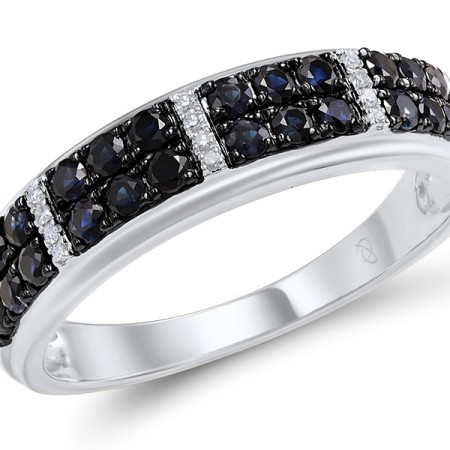 14KWB Ring Blue Sapphire,Diamond (R307798SAP14KWB)