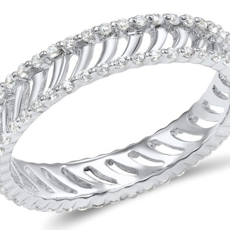 Sterling Silver Ring White Cubic Zirconia (R307892WCZSL925)