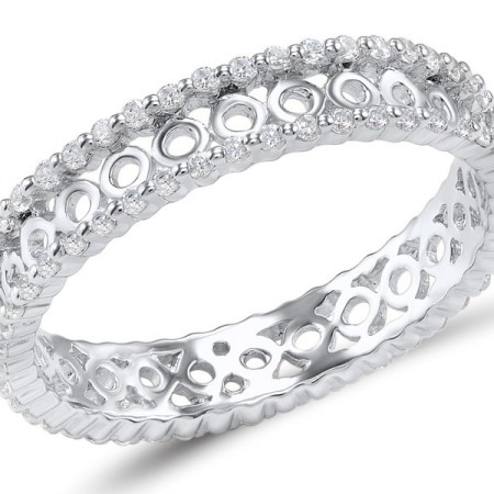 Sterling Silver Ring White Cubic Zirconia (R307894WCZSL925)