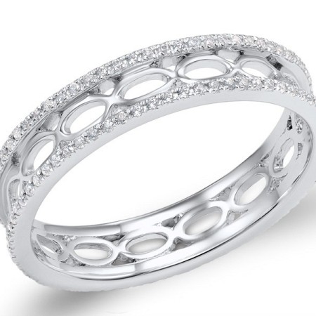 Sterling Silver Ring White Cubic Zirconia (R307895WCZSL925)