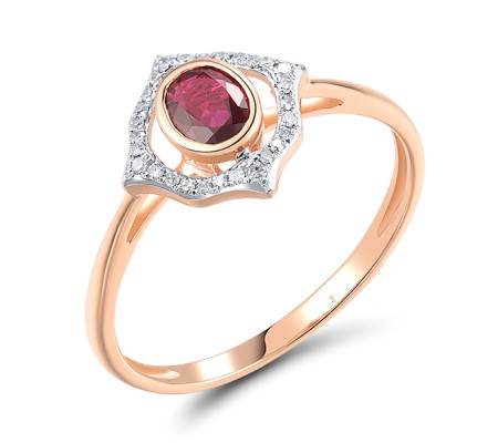 14KRW Ring Diamond,Ruby (R308071RUY14KRW)
