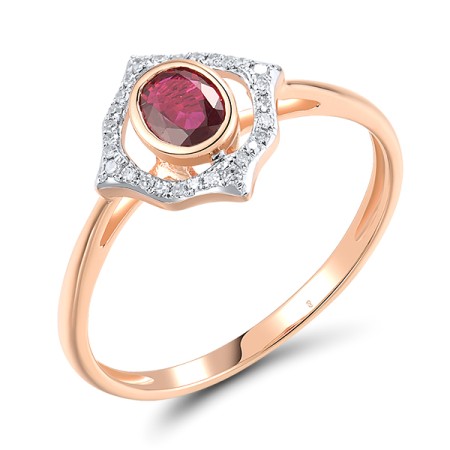 14KRW Ring Diamond,Ruby (R308071RUY14KRW)