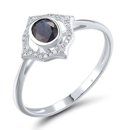 14KW Ring Diamond,Blue Sapphire (R308071SAP14KW)