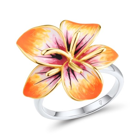 Sterling Silver Matte Enamel Ring(R308088ENS3SP925-6.5)