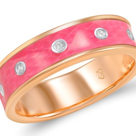 Sterling Silver w/ Yellow Plating Ring Enamel,White Cubic Zirconia (R308112ENASY925)