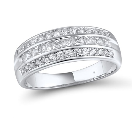 Sterling Silver Ring White Cubic Zirconia (R308370WCZSL925)