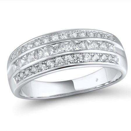 Sterling Silver Ring White Cubic Zirconia (R308370WCZSL925)