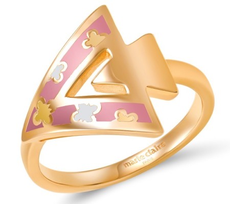 Brass w/ Rose Gold Plating Ring Enamel (R308379ENA1BRR)