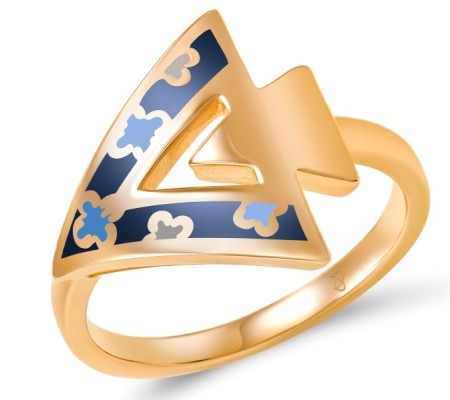 Brass w/ Rose Gold Plating Ring Enamel (R308379ENA2BRR)