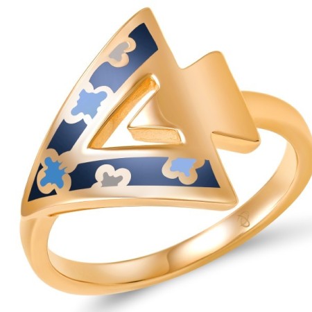 Brass w/ Rose Gold Plating Ring Enamel (R308379ENA2BRR)