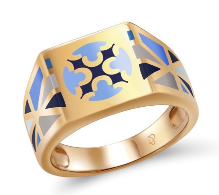 Brass w/ Rose Gold Plating Ring Enamel (R308381ENABRR)