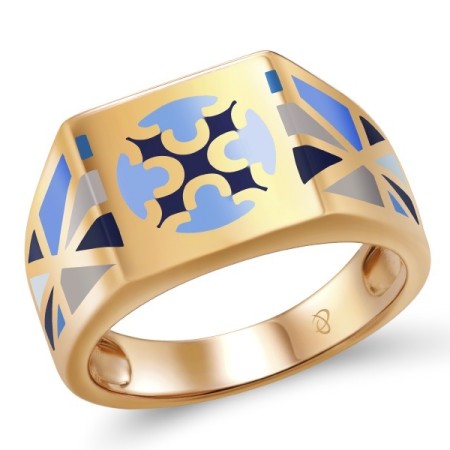 Brass w/ Rose Gold Plating Ring Enamel (R308381ENABRR)