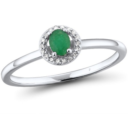 14KW Ring Diamond,Emerald (R308494AEMR14KW) - US 6