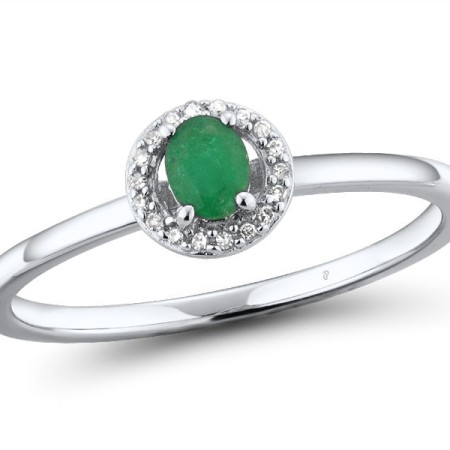 14KW Ring Diamond,Emerald (R308494AEMR14KW) - US 6