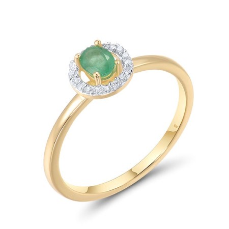 14KYW Ring Diamond,Emerald (R308494AEMR14KYW) - US 7