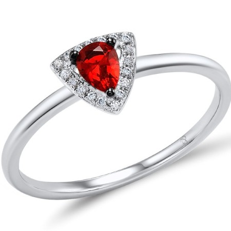 14KWB Ring Diamond,Ruby (R308501RUY14KWB) - US 6