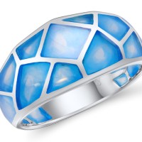 Sterling Silver Ring Enamel (R308899ENASL925) - US 7.25