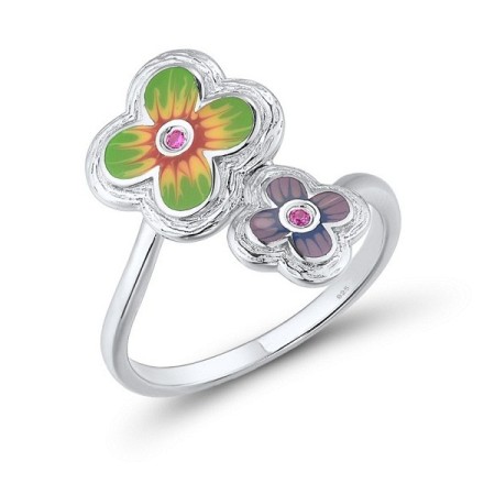 Sterling Silver Ring Created Ruby,Enamel (R308934ENASL925)