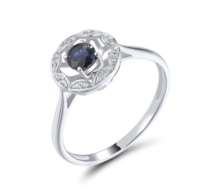 14KW Ring Blue Sapphire,Diamond (R308973SAP14KW)