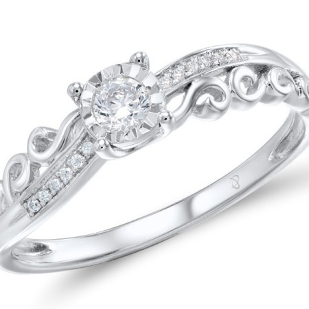 Sterling Silver Ring White Cubic Zirconia (R309001WCZSL925)