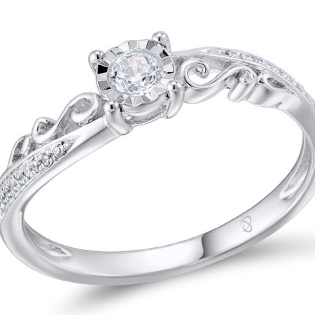 Sterling Silver Ring White Cubic Zirconia (R309003WCZSL925)