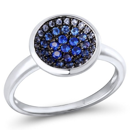 Sterling Silver Ring Blue Spinel (R309238BLNSL925)