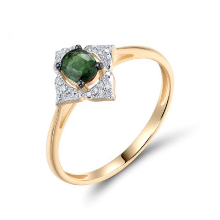 14KYWB Ring Diamond,Emerald (R309371EMR14KYWB)