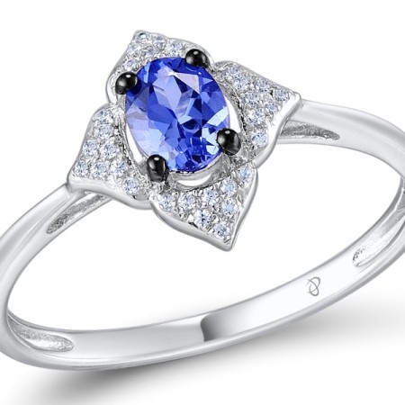 14KWB Ring Blue Sapphire,Diamond (R309371SAP14KWB)
