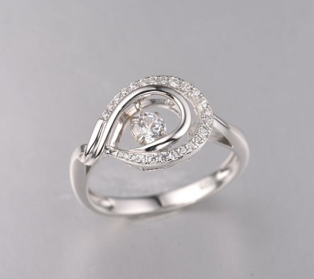 Sterling Silver Ring White Cubic Zirconia (R309677WCZSL925)