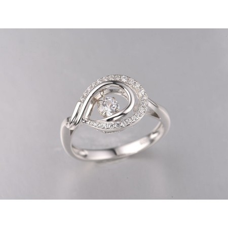 Sterling Silver Ring White Cubic Zirconia (R309677WCZSL925)