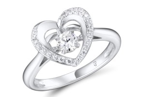 Sterling Silver Ring White Cubic Zirconia (R309678WCZSL925)