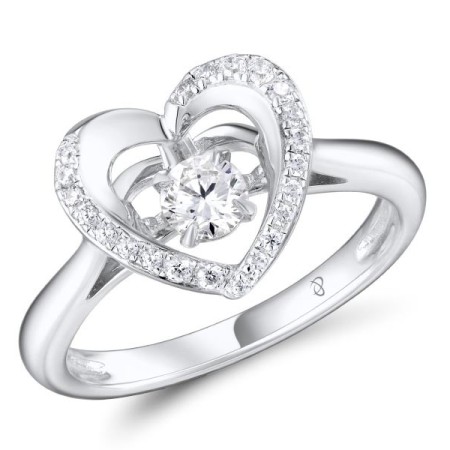 Sterling Silver Ring White Cubic Zirconia (R309678WCZSL925)