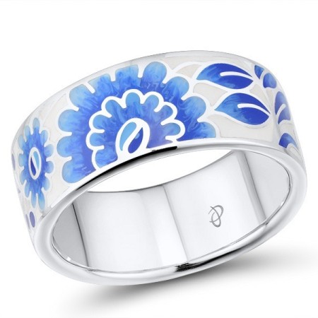 Sterling Silver Ring Enamel (R309697ENA1SL925) - US 6