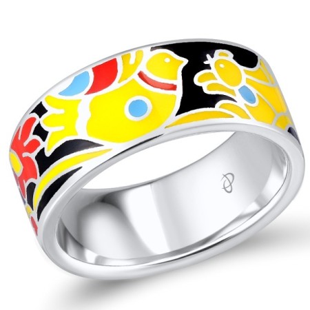 Sterling Silver Ring Enamel (R309707ENA1SL925)