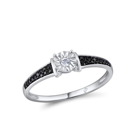 14KWB Ring Black Diamond,Diamond (R309720WBD14KWB) - US 7
