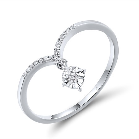 Sterling Silver Ring White Cubic Zirconia (R309721WCZSL925)