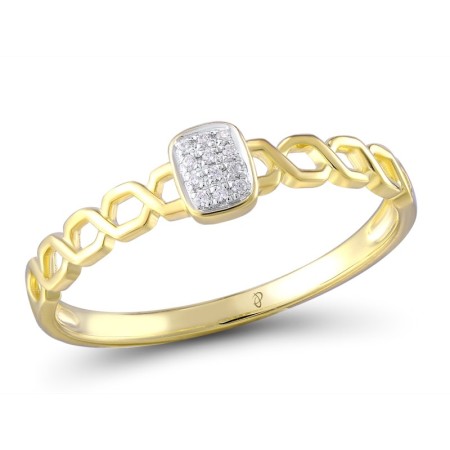 14KYW Ring Diamond (R309759DIA14KYW) - US 6