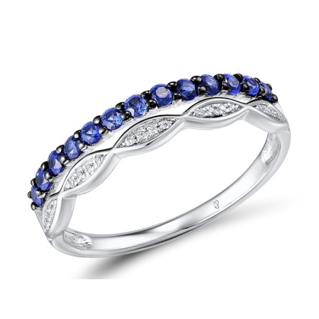 14KWB Ring Blue Sapphire,Diamond (R309789SAP14KWB)