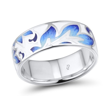 Sterling Silver Ring Enamel (R309853ENA1SL925) - US 6