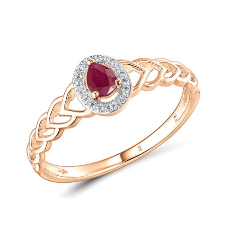 14KRW Ring Diamond,Ruby (R310037RUY14KRW)
