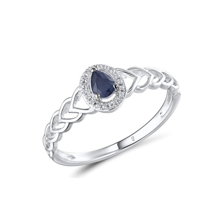14KW Ring Blue Sapphire,Diamond (R310037SAP14KW)