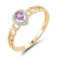 14KYW Ring Amethyst,Diamond (R310042AME14KYW)