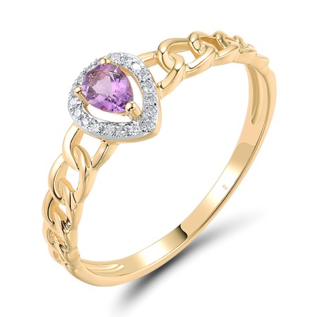 14KYW Ring Amethyst,Diamond (R310042AME14KYW)