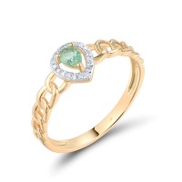 14KYW Ring Diamond,Emerald (R310042EMR14KYW) - US 5.5