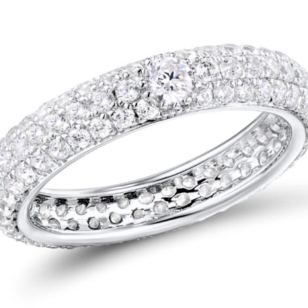 Sterling Silver Ring White Cubic Zirconia (R310104AWCZSL925)